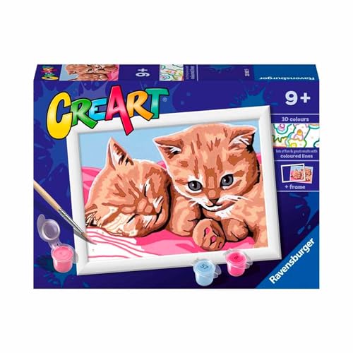 Ravensburger - Creart Serie Und Rote Kätzchen | Malset Kinder | Malen Nach Zahlen Enthält Alles Notwendige | Spiele Kinder 7 Jahre oder älter | Creart 7 Jahre von Ravensburger
