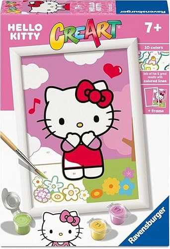 Ravensburger - CreArt Serie E: Hello Kitty, Malen nach Zahlen, Malset für Kinder, inklusive Rahmen, pädagogisches und kreatives Spiel, Geschenkidee für Kinder ab 7 Jahren, 13 x 18 cm Ravensburger - CreArt Serie E: Hello Kitty, Malen nach Zahlen, Malset für Kinder, inklusive Rahmen, pädagogisches und kreatives Spiel, Geschenkidee für Kinder ab 7 Jahren, 13 x 18 cm von Ravensburger