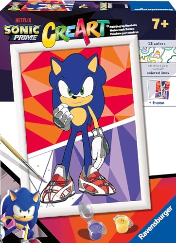 Ravensburger CreArt Sonic The Hedgehog Malen nach Zahlen für Kinder – Malen Kunst und Bastelsets für Kinder ab 7 Jahren von Ravensburger