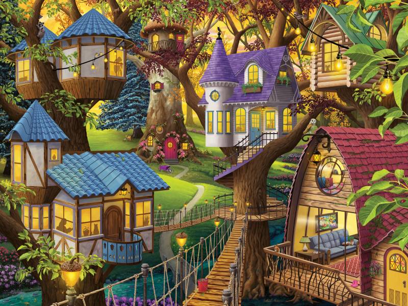 Ravensburger Dämmerung in den Baumwipfeln 1500 Teile Puzzle Ravensburger-01009 von Ravensburger