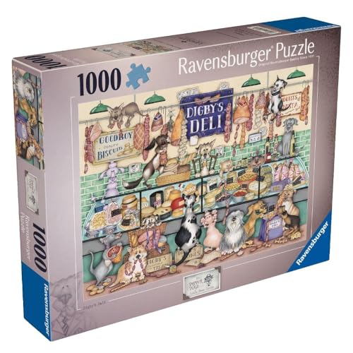 Ravensburger Dapper Dogs No.1 Digby's Deli Puzzle für Erwachsene und Kinder, ab 12 Jahren, 1000 Teile von Ravensburger