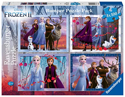 Ravensburger 12885 Disney Frozen Puzzle 2, 4 x 100 Teile, bunt von Ravensburger
