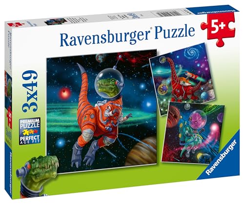 Ravensburger Dinosaurier im Weltraum 3 x 49 Teile Puzzle-Set für Kinder – 05127 – jedes Stück ist EIN Unikat, Teile passen perfekt zusammen Ravensburger Dinosaurier im Weltraum 3 x 49 Teile Puzzle-Set für Kinder – 05127 – jedes Stück ist EIN Unikat, Teile passen perfekt zusammen von Ravensburger