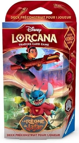 Ravensburger Disney Lorcana TCG: vorkonstruiertes Deck für 1 Spieler, Chafar's Herrschaft – Mulan & Stitch, ab 8 Jahren von Ravensburger