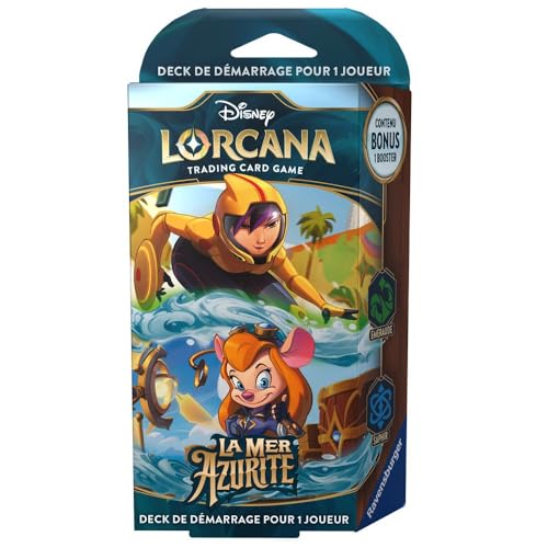Ravensburger Disney Lorcana TCG: vorkonstruiertes Deck für 1 Spieler Das Meer Azurit – Smaragd & Saphir, ab 8 Jahren von Ravensburger