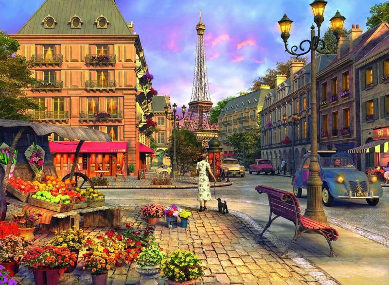 Ravensburger Dominic Davison: Spaziergang durch Paris 500 Teile Puzzle Ravensburger-00198 von Ravensburger
