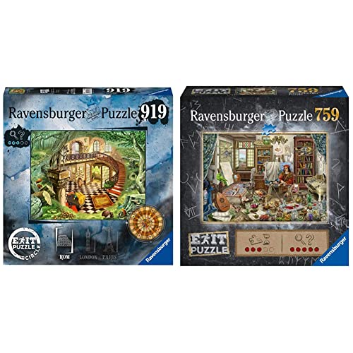 Ravensburger EXIT Puzzle 17306 EXIT The Circle in Rom - Escape Room Puzzle mit 919 Teilen, für Einsteiger und Fortgeschrittene, ab 14 Jahren & EXIT Puzzle 16782 Das Künstleratelier 759 Teile Ravensburger EXIT Puzzle 17306 EXIT The Circle in Rom - Escape Room Puzzle mit 919 Teilen, für Einsteiger und Fortgeschrittene, ab 14 Jahren & EXIT Puzzle 16782 Das Künstleratelier 759 Teile von Ravensburger