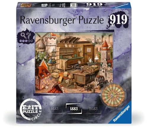 Ravensburger EXIT Puzzle 17447 – EXIT The Circle, Anno 1883 - Escape Room Puzzle mit 919 Teilen, ab 14 Jahren von Ravensburger