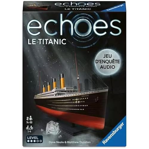 Ravensburger - Echoes Titanic – Audio-Ermittlungsspiel für Erwachsene und Kinder ab 14 Jahren – von 1 bis 4 Spielern – funktioniert mit kostenloser Smartphone-App – Uni – 24739 – französische Ravensburger - Echoes Titanic – Audio-Ermittlungsspiel für Erwachsene und Kinder ab 14 Jahren – von 1 bis 4 Spielern – funktioniert mit kostenloser Smartphone-App – Uni – 24739 – französische von Ravensburger