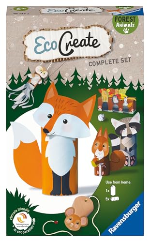 Ravensburger EcoCreate 18132 - Forest Animals - DIY Bastelset für Kinder ab 6 Jahren - Geburtstagsgeschenke, Deko selber basteln von Ravensburger