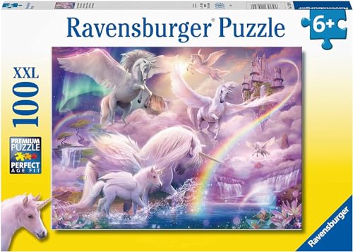 Ravensburger 12979 Unicorno Pegaso Einhorn Puzzles, Mehrfarbig, 100 Pezzi, XXL von Ravensburger
