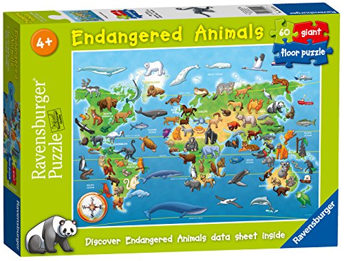 Ravensburger Gefährdete Tiere, Haarstyling-Set Giant Floor Puzzle von Ravensburger