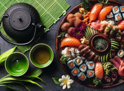 Ravensburger Evening Sushi 500 Teile Puzzle | Einzigartiges Teiledesign | Softclick Technologie Puzzle-Enthusiasten von Ravensburger