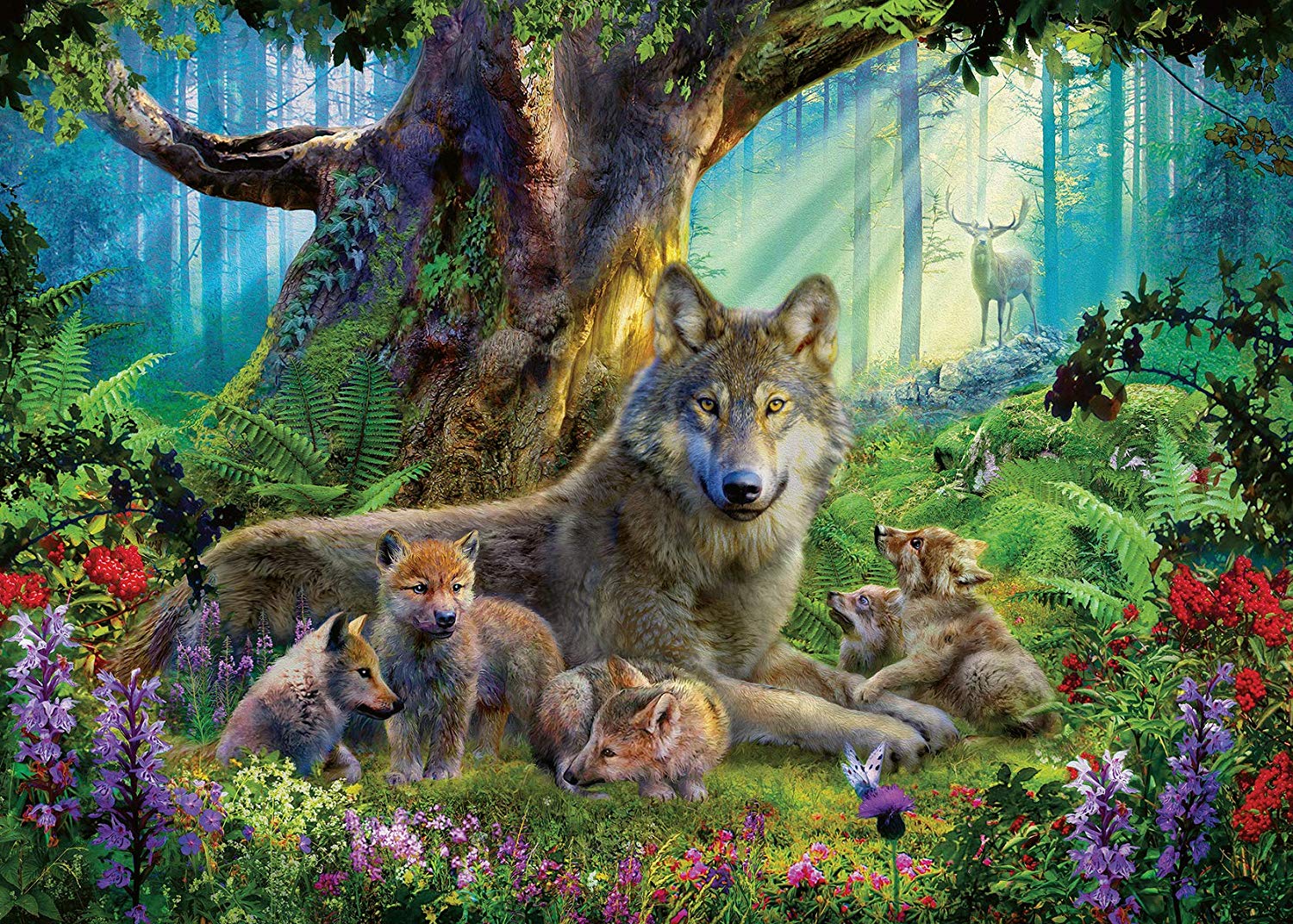 Ravensburger Familie der Wölfe im Wald 1000 Teile Puzzle Ravensburger-00477 Ravensburger Familie der Wölfe im Wald 1000 Teile Puzzle Ravensburger-00477 von Ravensburger