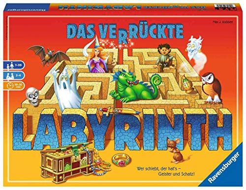 Ravensburger Familienspiel 26446 - Das verrückte Labyrinth - Kinder- und Gesellschaftsspiel, für Kinder und Erwachsene, 2-4 Spieler, ab 7 Jahren von Ravensburger
