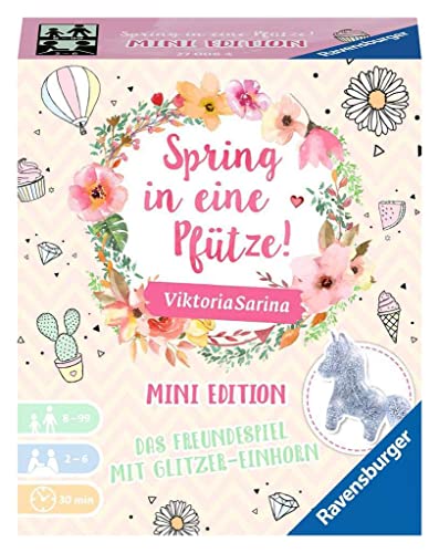 Ravensburger Familienspiel - Spring in eine Pfütze! - Mini Edition 27006 - Spiel für Kinder ab 8 Jahren mit Glitzer Einhorn von Ravensburger