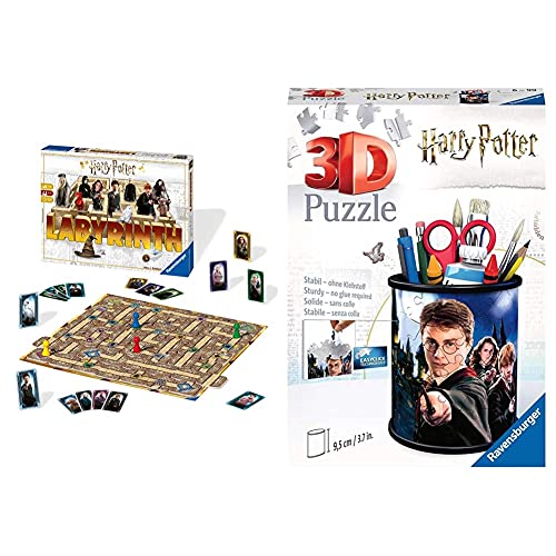 Ravensburger Familienspiele - 26031 Harry Potter Labyrinth - Harry Potter Fanartikel, Das Verrückte Labyrinth Spiel & 3D Puzzle 11154 - Utensilo - Harry Potter - 54 Teile von Ravensburger