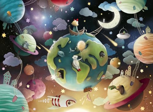 Puzzle 100 pièces XXL Ravensburger Planètes fantastiques Demelsa Haughton von Ravensburger
