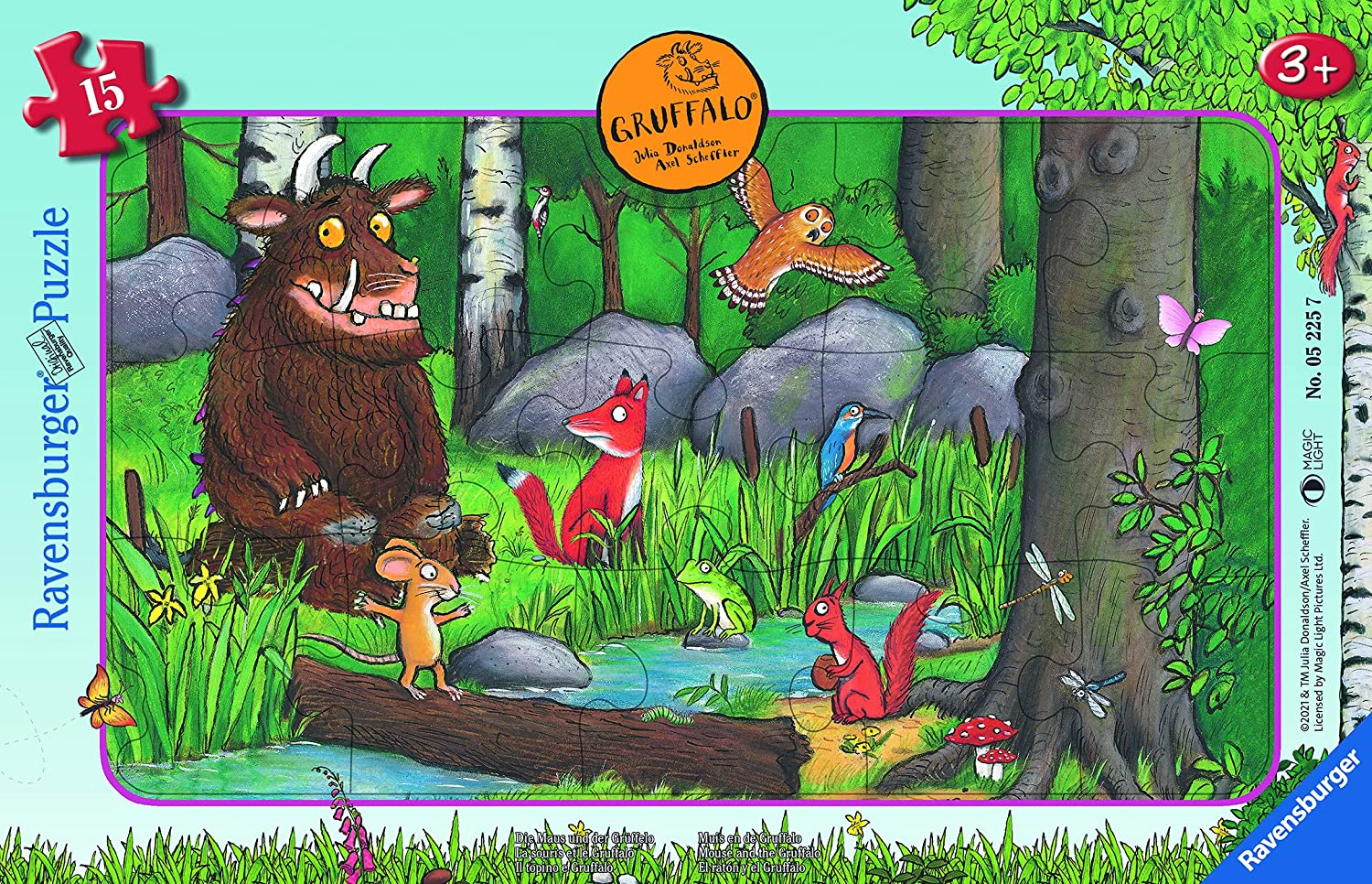 Ravensburger Frame Puzzle - The Gruffalo 15 Teile Puzzle Ravensburger-05225 von Ravensburger