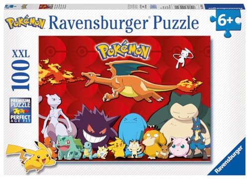 Ravensburger Kinderpuzzle 10934 - Pokémon - 100 Teile XXL Puzzle für Kinder ab 6 Jahren von Ravensburger