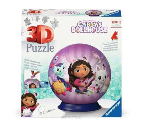 Ravensburger Gabby's Dollhouse Toys and Gifts - 3D Puzzles for Kids Age 6 Years Up - 72 Pieces - No Glue Required von Ravensburger
