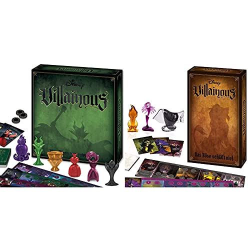 Ravensburger Gesellschaftsspiel - Disney Villainous 26055 & 26891 - Disney Villainous - Das Böse schläft nie - 2 Erweiterung von Villainous ab 10 Jahren für 2-3 Spieler von Ravensburger