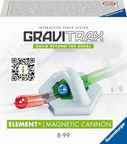 Ravensburger GraviTrax Element Magnetic Cannon 22413 - GraviTrax Erweiterung für deine Kugelbahn - Murmelbahn und Konstruktionsspielzeug ab 8 Jahren, GraviTrax Zubehör kombinierbar mit allen Produkten von Ravensburger