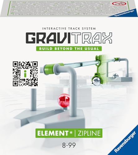 Ravensburger GraviTrax Element Zipline 27472 - GraviTrax Erweiterung für deine Kugelbahn - Murmelbahn und Konstruktionsspielzeug ab 8 Jahren, GraviTrax Zubehör kombinierbar mit allen Produkten von Ravensburger