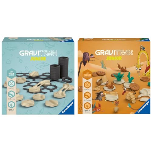 Ravensburger GraviTrax Junior Extension Trax - Erweiterbare Kugelbahn für Kinder & GraviTrax Junior Extension Desert - Erweiterbare Kugelbahn für Kinder von Ravensburger
