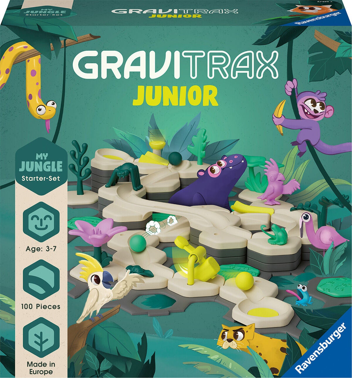 Ravensburger GraviTrax Junior Kugelbahn Starter-Set Dschungel von Ravensburger