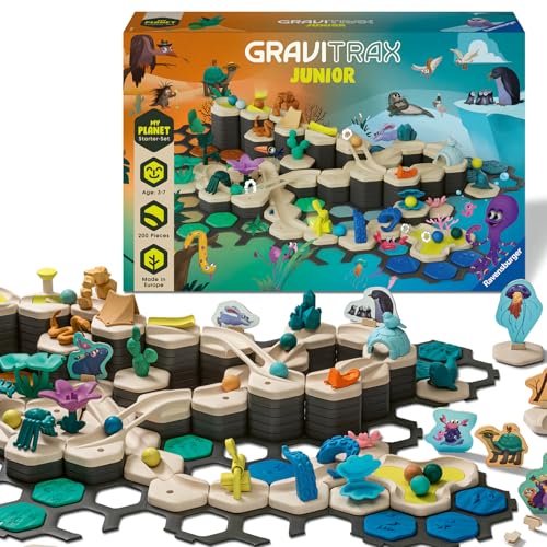 Ravensburger GraviTrax Junior Starter-Set XXL - Erweiterbare Kugelbahn für Kinder, Murmelbahn überwiegend aus nachwachsenden Rohstoffen mit, Lernspielzeug und Konstruktionsspielzeug ab 3 Jahren von Ravensburger