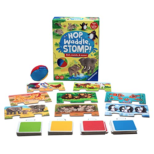 Ravensburger Hop, Waddle, Stomp! - Ein aktives Tier-Puzzlespiel für Kinder ab 2 Jahren von Ravensburger