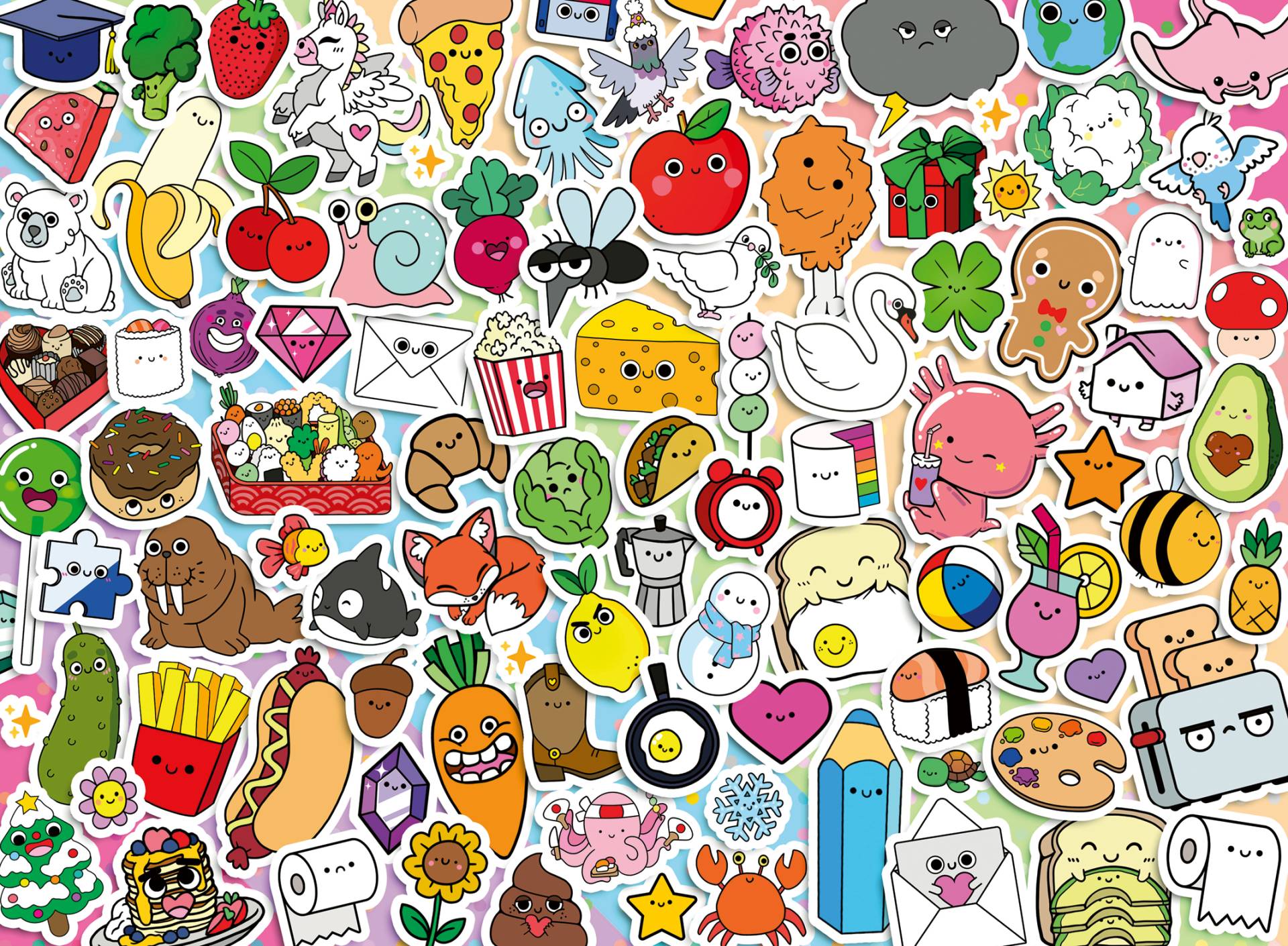Ravensburger Kawaii Sticker 500 Teile Puzzle Ravensburger-01796 von Ravensburger