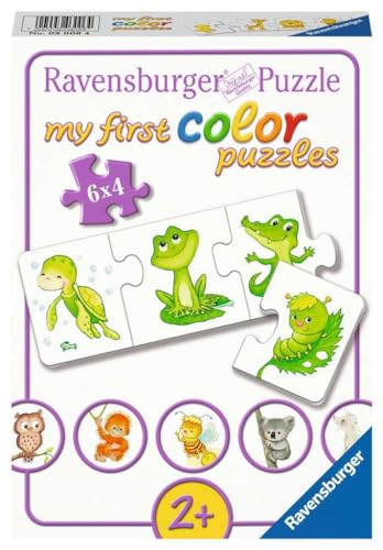 Ravensburger Kinderpuzzle - 03006 Meine liebsten Tierkinder - My First Color Puzzle mit 6x4 Teilen - Puzzle für Kinder ab 2 Jahren von Ravensburger