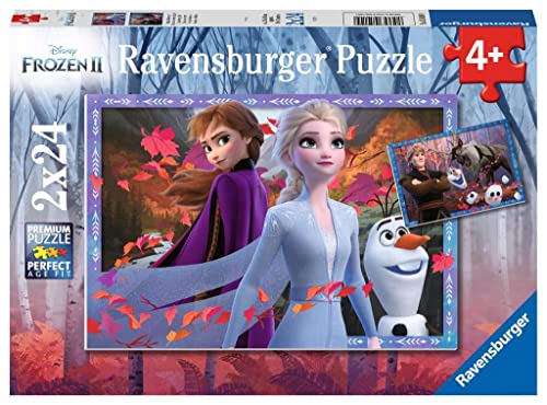 Ravensburger Kinderpuzzle - 05010 Frostige Abenteuer - Puzzle für Kinder ab 4 Jahren, mit 2x24 Teilen, Puzzle mit Disney Frozen von Ravensburger