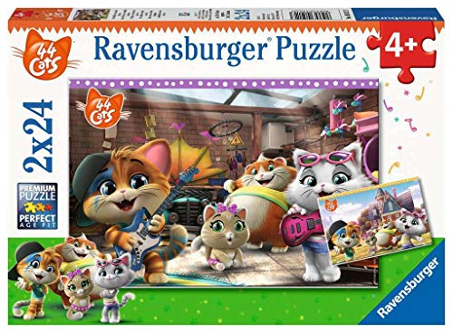 Ravensburger Kinderpuzzle 05012 - Die Buffycats machen Musik - 2 x 24 Teile von Ravensburger
