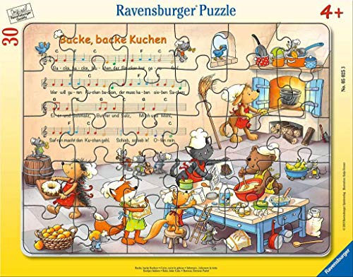 Ravensburger Kinderpuzzle - 05025 Backe, backe Kuchen - Rahmenpuzzle für Kinder ab 4 Jahren, mit 30 Teilen von Ravensburger