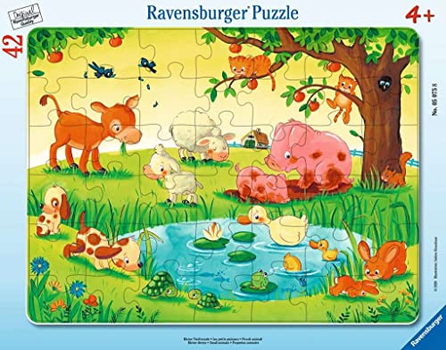 Ravensburger Kinderpuzzle - 05075 Kleine Tierfreunde - Rahmenpuzzle für Kinder ab 4 Jahren, Puzzle mit Tier-Motiv, mit 42 Teilen von Ravensburger