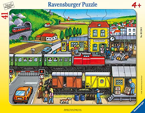 Ravensburger Kinderpuzzle - 05234 Bahnfahrt - 30-48 Teile Rahmenpuzzle für Kinder ab 4 Jahren von Ravensburger