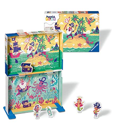 Ravensburger Kinderpuzzle Puzzle&Play 05591 - Piraten auf Schatzjagd - 2x24 Teile Puzzle für Kinder ab 4 Jahren von Ravensburger