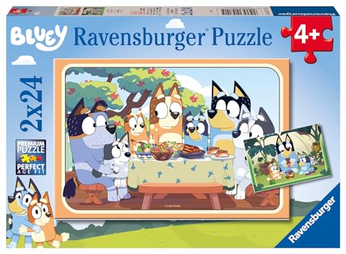 Ravensburger Kinderpuzzle 05711 - Auf geht's! - 2x24 Teile Bluey Puzzle für Kinder ab 4 Jahren Ravensburger Kinderpuzzle 05711 - Auf geht's! - 2x24 Teile Bluey Puzzle für Kinder ab 4 Jahren von Ravensburger
