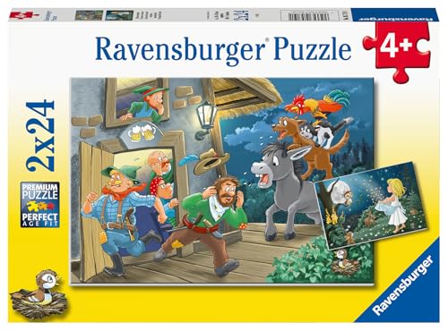 Ravensburger Kinderpuzzle - 05719 Märchenstunde - 2x24 Teile Puzzle für Kinder ab 4 Jahren von Ravensburger