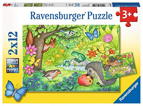 Ravensburger Kinderpuzzle 07610 - Tiere in unserem Garten - 2 x 12 Teile von Ravensburger Kinderpuzzle