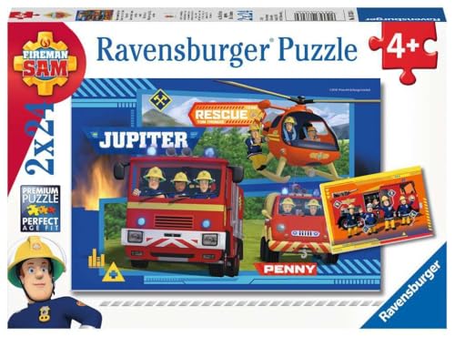 Ravensburger Kinderpuzzle - 07826 Wasser marsch mit Sam - Puzzle für Kinder ab 4 Jahren, Feuerwehrmann Sam Puzzle mit 2x24 Teilen Ravensburger Kinderpuzzle - 07826 Wasser marsch mit Sam - Puzzle für Kinder ab 4 Jahren, Feuerwehrmann Sam Puzzle mit 2x24 Teilen von Ravensburger