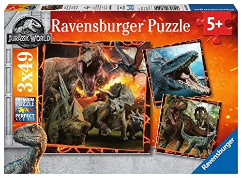 Ravensburger Kinderpuzzle 08054 - Jurassic World 2 - 3 x 49 Teile von Ravensburger Kinderpuzzle