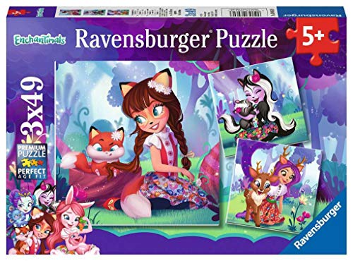 Ravensburger Kinderpuzzle - 08061 Die wundervolle Welt der Enchantimals - Puzzle für Kinder ab 5 Jahren, mit 3x49 Teilen von Ravensburger