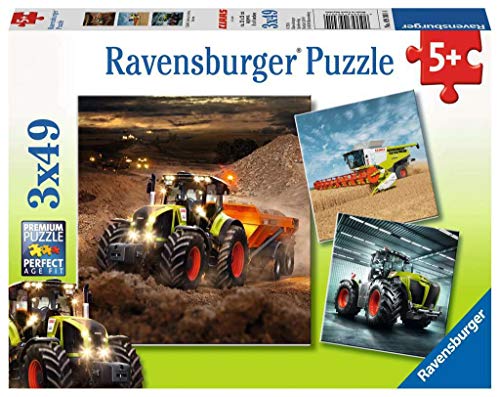 Ravensburger Kinderpuzzle 09301 - CLAAS: Axion, Lexion, Xerion - 3 x 49 Teile von Ravensburger