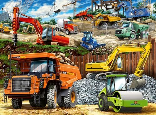 Ravensburger Kinderpuzzle 100 XXL Teile - Construction Vehicles 100p von Ravensburger