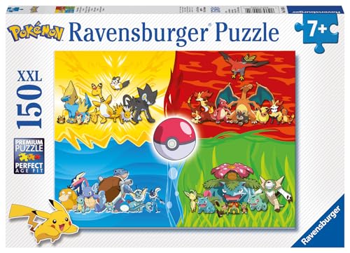 Ravensburger Kinderpuzzle 10035 - Pokémon Typen - 150 Teile XXL Pokémon Puzzle für Kinder ab 7 Jahren, Pokémon Spielzeug, Pokémon Geschenk von Ravensburger