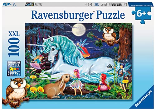 Ravensburger Kinderpuzzle - 10793 Im Zauberwald - Einhorn-Puzzle für Kinder ab 6 Jahren, mit 100 Teilen im XXL-Format von Ravensburger